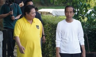 Airlangga Hartarto Santai Tanggapi Isu Jokowi Gabung Golkar : 'Tokoh Nasional Milik Semua Partai'